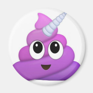 Gullig UnicornPoopemoji Magnet