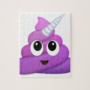 Gullig UnicornPoopemoji Pussel