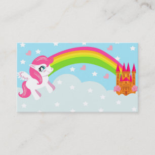 gullig unicornvisitkort visitkort
