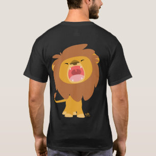 Gullig väldig ryta lejon (tillbaka) t-shirt