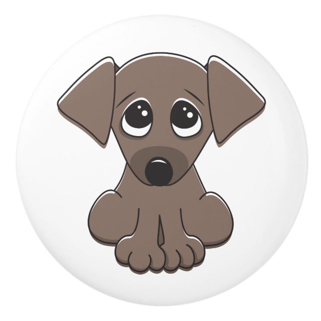 Gullig valphund knopp (Framsidan)