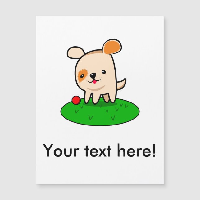 Gullig valptecknad (Framsida)