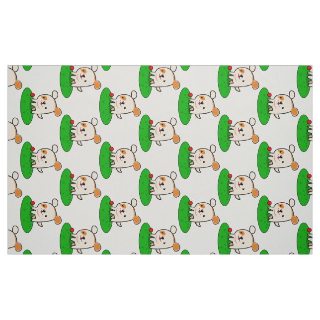 Gullig valptecknad tyg (Fat Quarter)