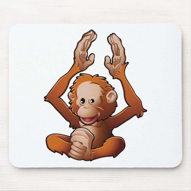 gullig vänlig Orangutan Musmatta (Framsidan)