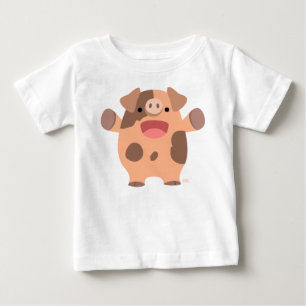Gullig vänlig T-tröja för tecknadgrisbaby T-shirt