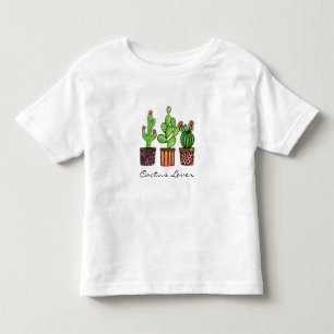 Gullig vattenfärgkaktus i krukar tee shirt