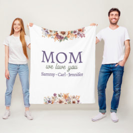 Gullig Vi älskar dig Mamma Fleecefilt
