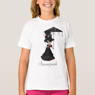 Gullig VictorianSteampunk Goth flicka & ett slags T-shirt