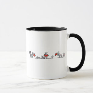 Gullig vintage gömma sig läs- bokar mugg