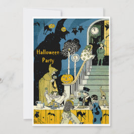Gullig vintage lurar halloween fest inbjudningar