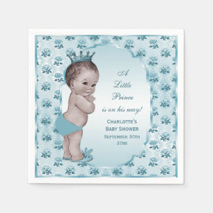 Gullig vintagePrince baby shower Pappersservett