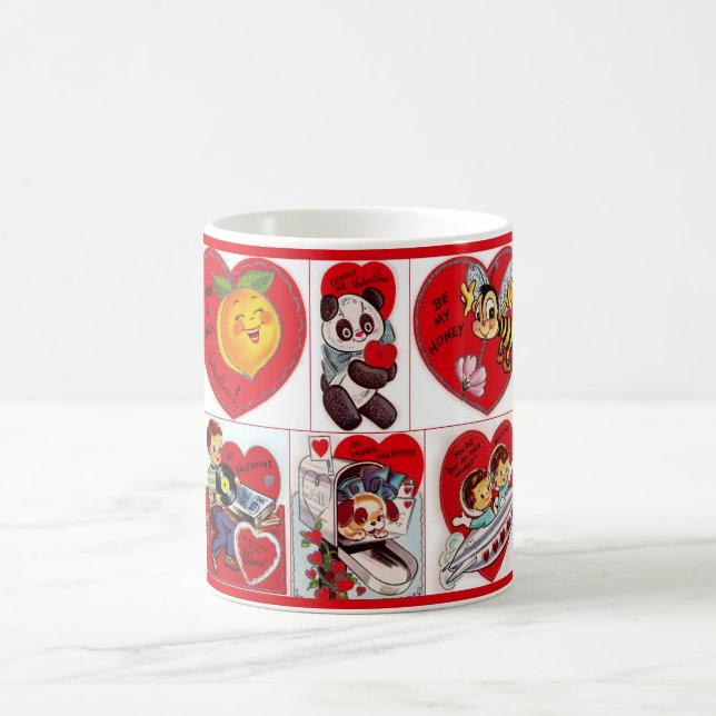 Gullig vintagevalentinesmugg kaffemugg (Center)