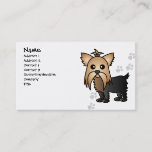 Gullig visitkort för hund för Yorkshire Terrier