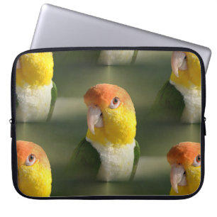 Gullig vit buktad Caiquepapegoja Laptop Fodral