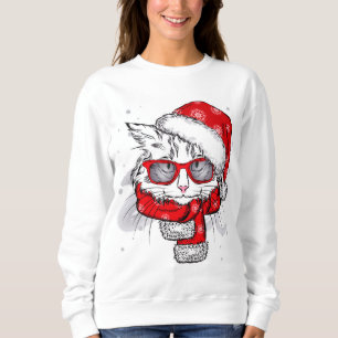 Gullig vitkattgod jul t shirt