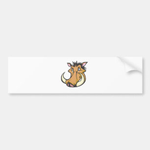 Gullig Warthog tecknadskjorta Bildekal