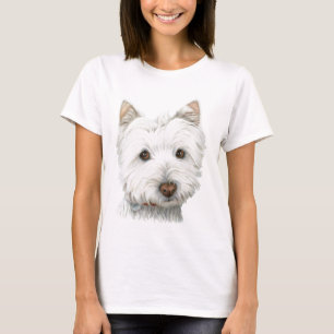 Gullig Westie hund Tee