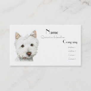 Gullig Westie hundvisitkort Visitkort