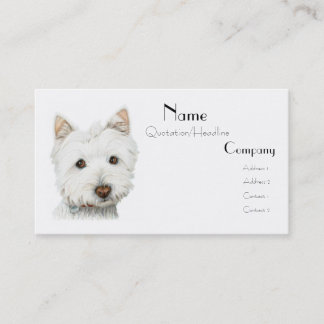 Gullig Westie hundvisitkort Visitkort