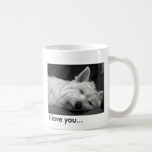 Gullig Westie (västra höglands- Terrier) hundmugg Kaffemugg (Höger)