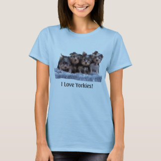 Gullig Yorkie valpT-tröja Tee
