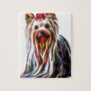 Gullig Yorkshire Yorkie Terrier Pussel