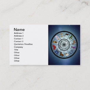 gullig zodiac undertecknar visitkortar visitkort
