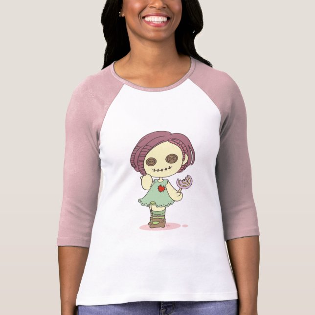 gullig zombieskjorta t shirt (Framsida)