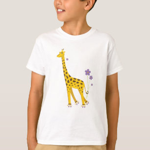 Gulliga åka skridskor giraffungar tee shirt
