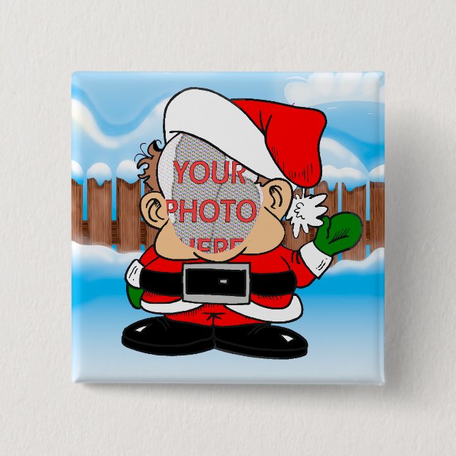 Gulliga anpassadefotoSantas lite hjälpreda Knapp (Framsida)