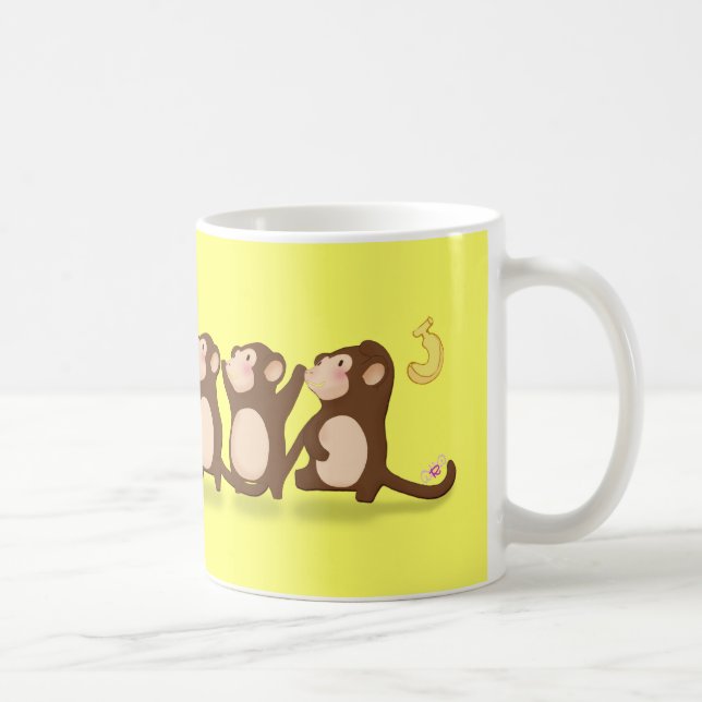 Gulliga apor kaffemugg (Höger)