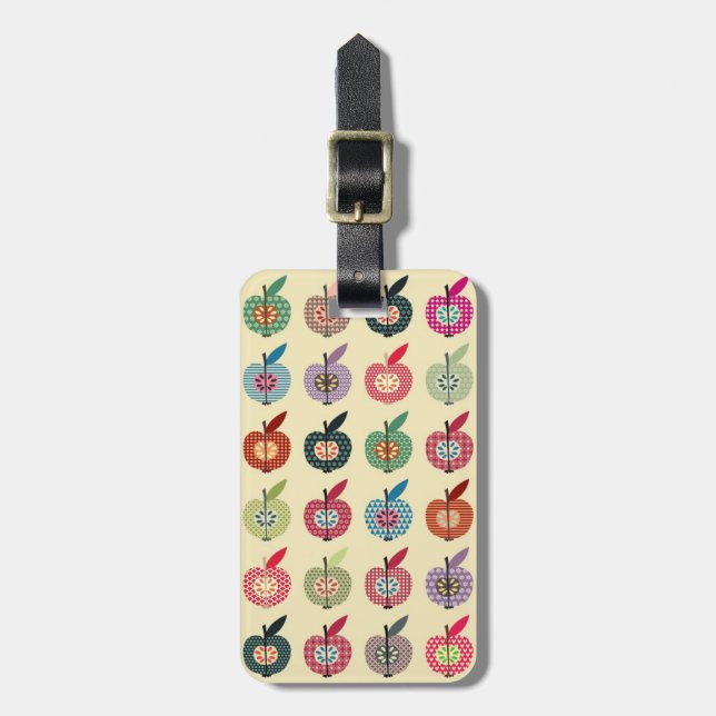 Gulliga äpplen i Retro stil Bagagebricka (Vertikal Framsida)