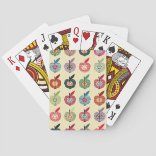 Gulliga äpplen i Retro stil Spelkort