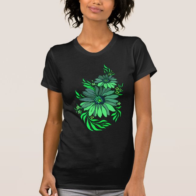 Gulliga art décoblommor 7 t shirt (Framsida)