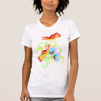 Gulliga art décoblommor t-shirt
