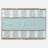 Gulliga baby blue & grå randar och polka dots