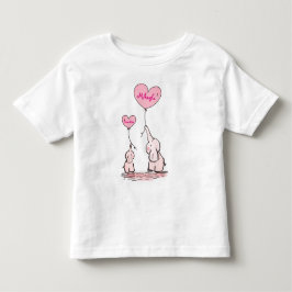 Gulliga ballonger för elefantbabyhåll t shirt