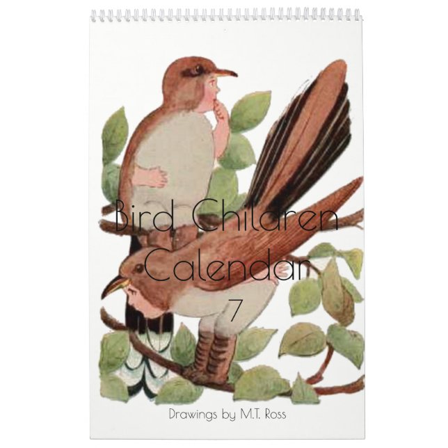 Gulliga barn 7 för fågel för kalender (Omslag)