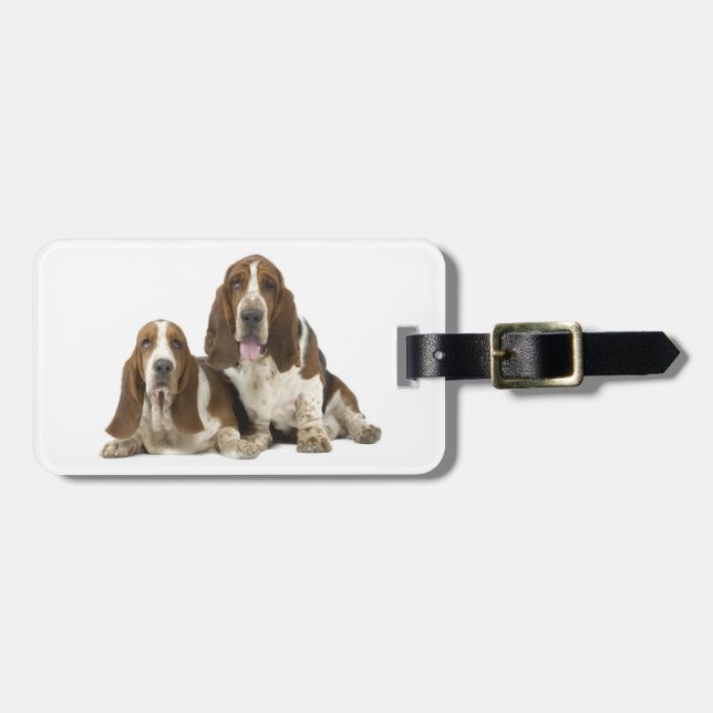 Gulliga Bassethundar Bagagebricka (Horisontell Framsida)
