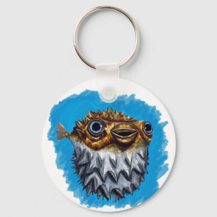 Gulliga Blowfish Nyckelring