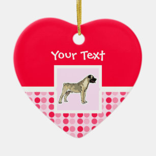 Gulliga Bullmastiff Julgransprydnad Keramik