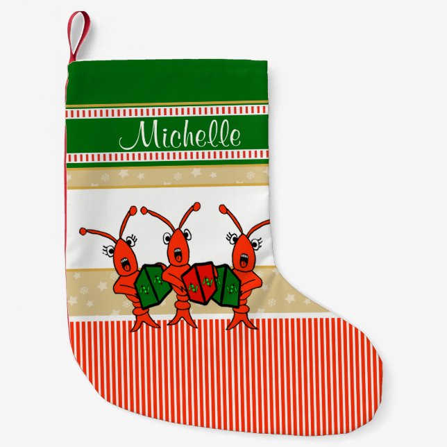 Gulliga Caroling kräftor Liten Julstrumpa (Framsidan)