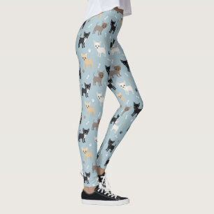 Gulliga Chihuahuamönsterblått Leggings