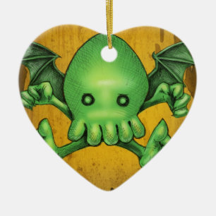 Gulliga Cthulhu Chibi knäfaller för mig Julgransprydnad Keramik