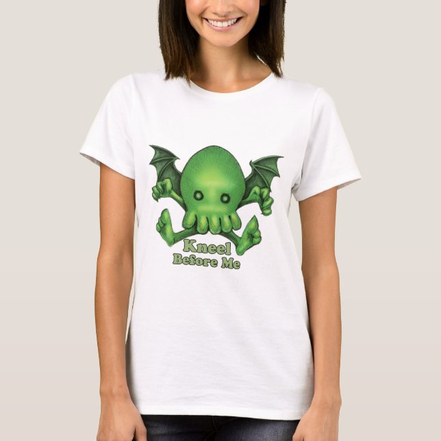 Gulliga Cthulhu Chibi knäfaller för mig T Shirt (Framsida)
