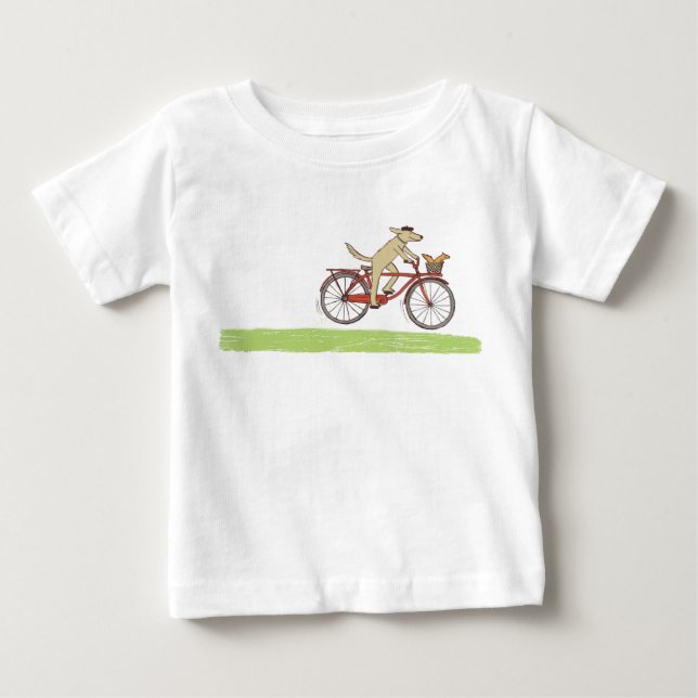 Gulliga cykla hund- och för ekorre | djurvänner t shirt (Framsida)
