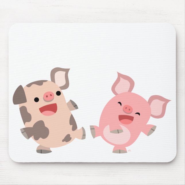 Gulliga danstecknadgrisar Mousepad Musmatta (Framsidan)