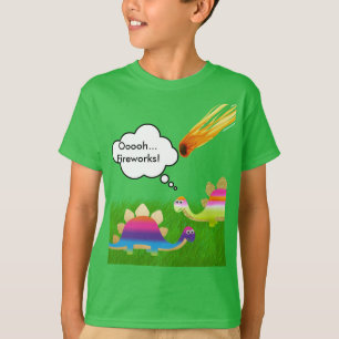 Gulliga Dinosaurs som beundrar en Asteroid Tee