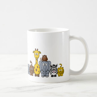 GULLIGA DJUNGELDJUR TILLFOGAR DIN TEXT KAFFEMUGG
