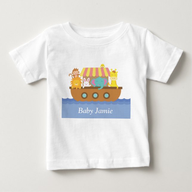 Gulliga djur, Noahs ark, för bebis T Shirt (Framsida)